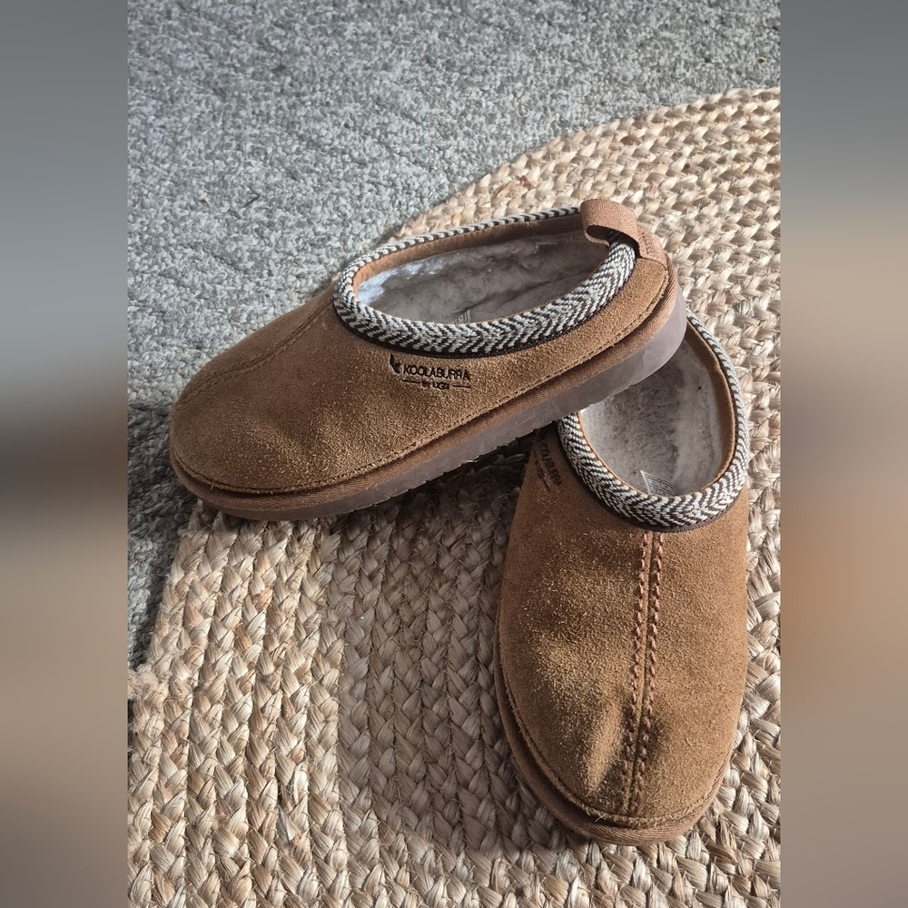 Koolaburra By Uggs Burree Slippers Chestnut  Suede Slip-Ons Sz.4